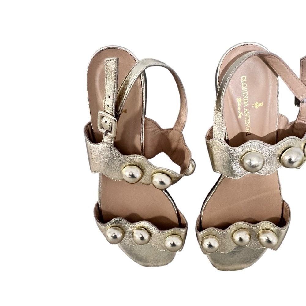 Clorinda Antinori Gold Women's Sandals sz 39